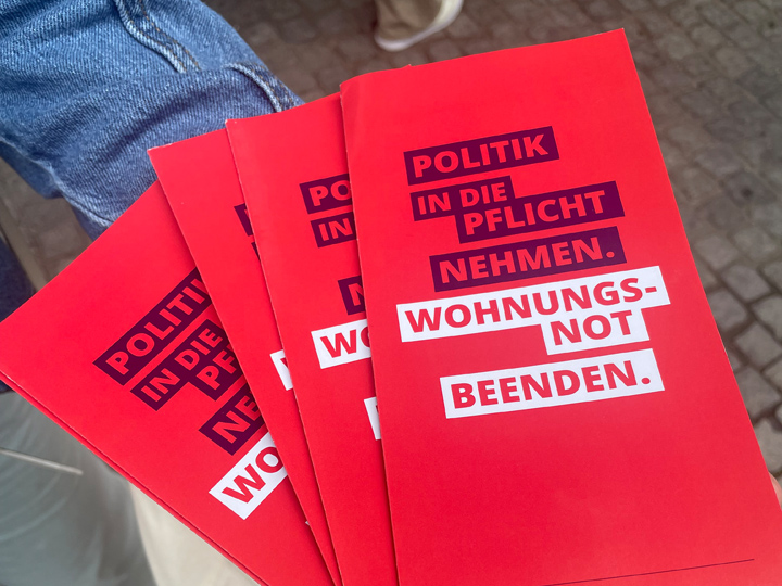 Flyer zum Aktionstag gegen Wohnungslosigkeit